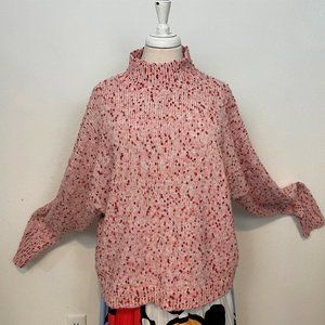 Lauren Conrad Chunky Strawberry Tweed Mock Neck Pullover Sweater Womens 2XL